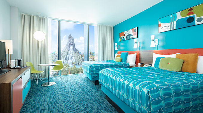 A room at Universal's Cabana Bay Beach Resort